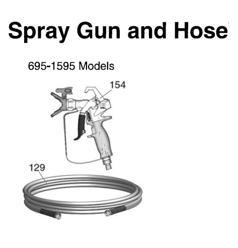 Graco 695 Spray Gun and Hose parts list