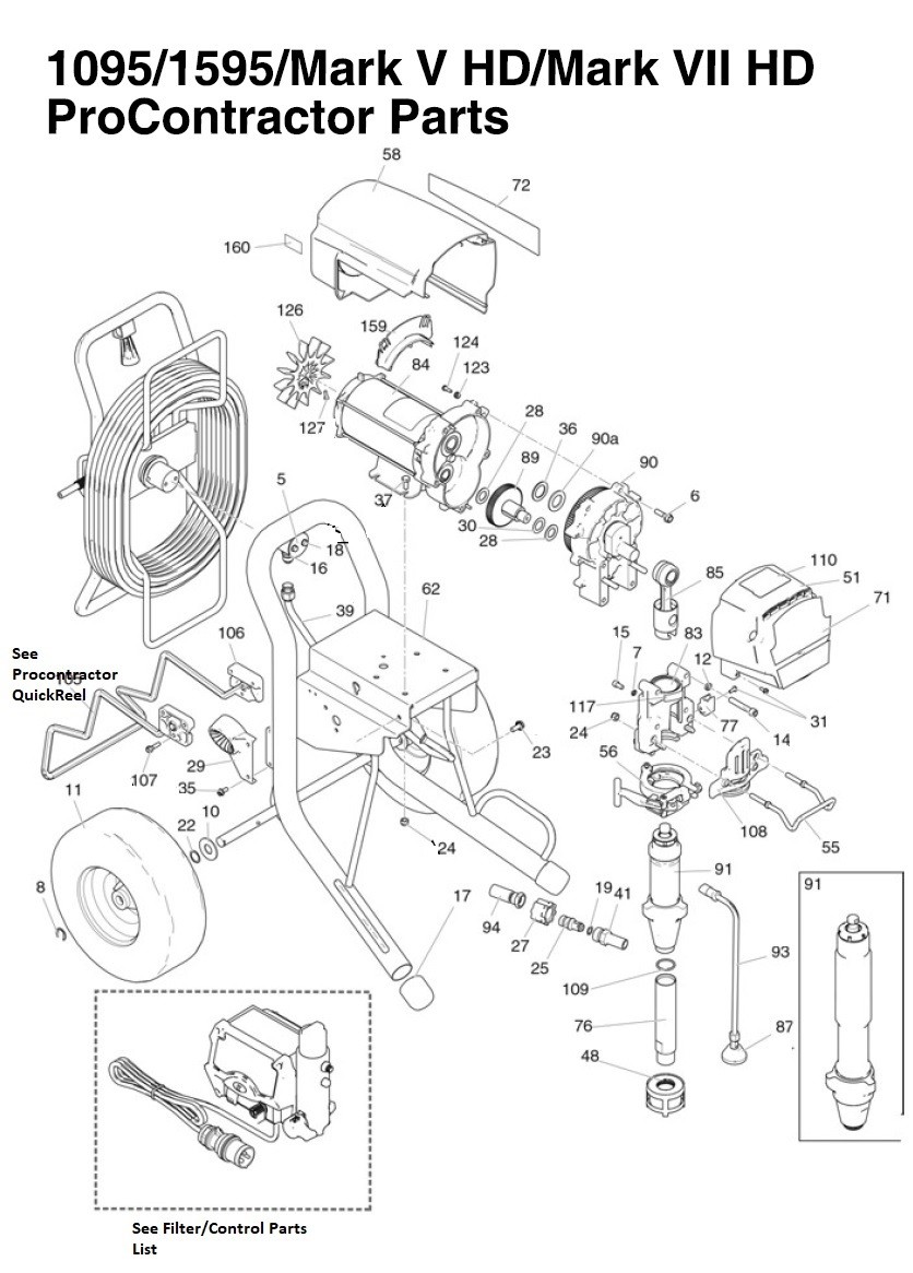 Graco 1595 ProContractor Sprayer Parts