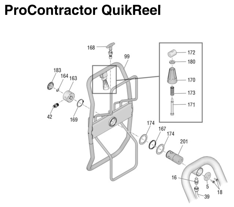 Graco Mark X HD ProContractor QuikReel Parts