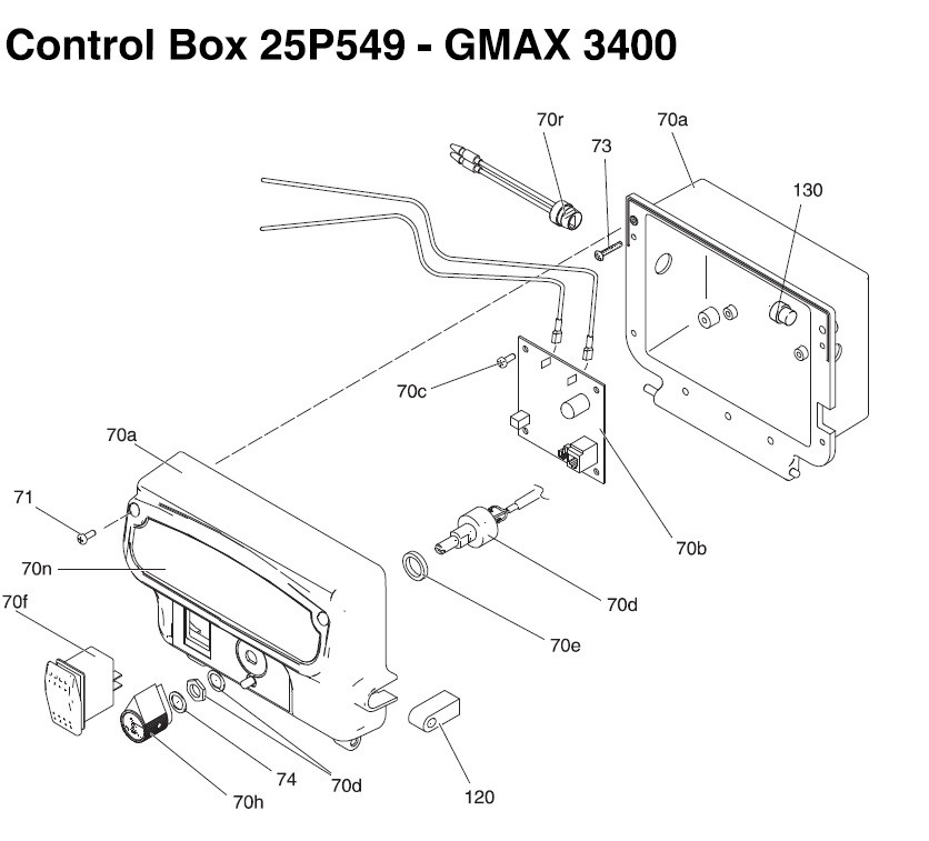 Graco Gmax 3400 Control Box Series Gas Airless Sprayer Parts