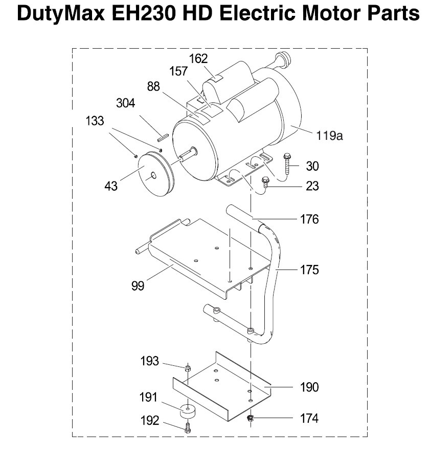 Graco DutyMax EH230 HD Electric Motor Parts