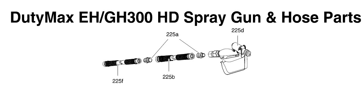 Graco DutyMax GH300 HD Spray Gun & Hose Parts