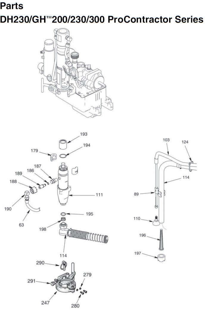 Graco GH230 ProContractor Series Pump Parts