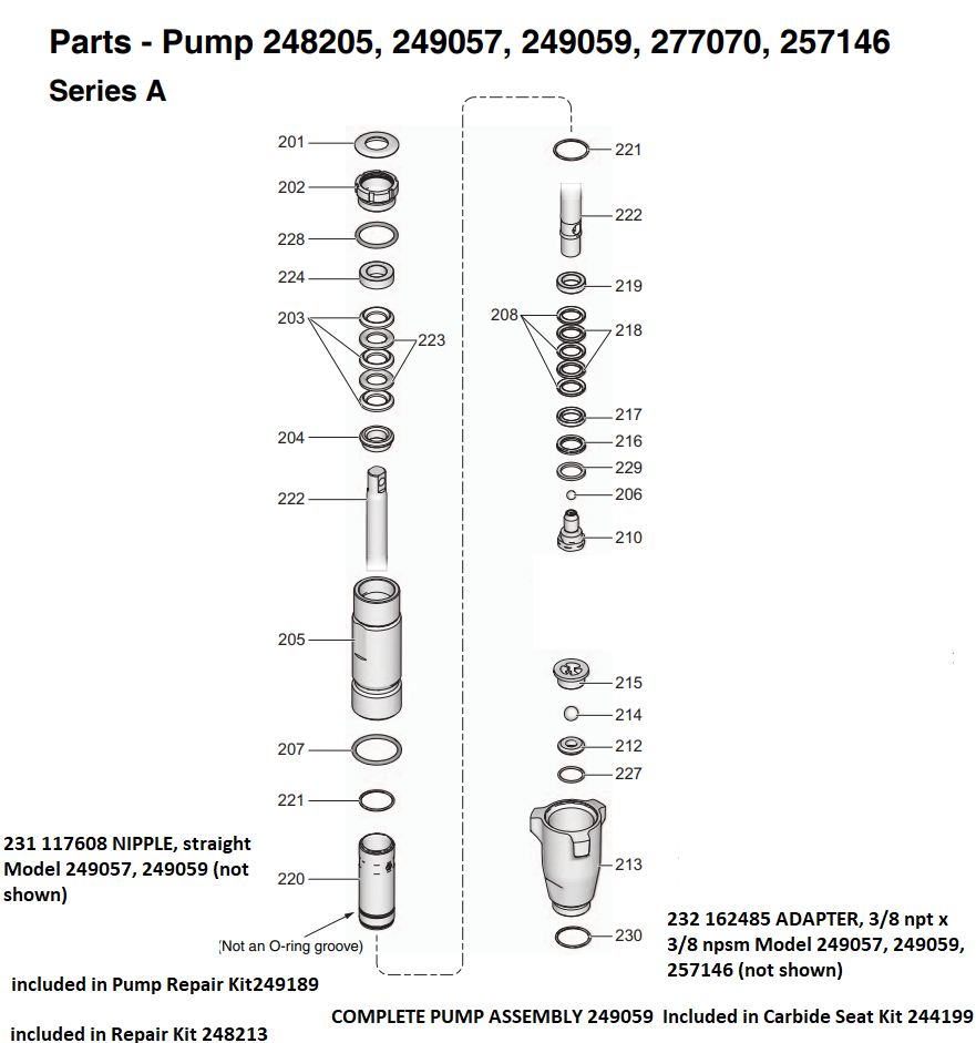 Graco TextSpray Mark V Pump Sprayer (249031,249072 & 249178)