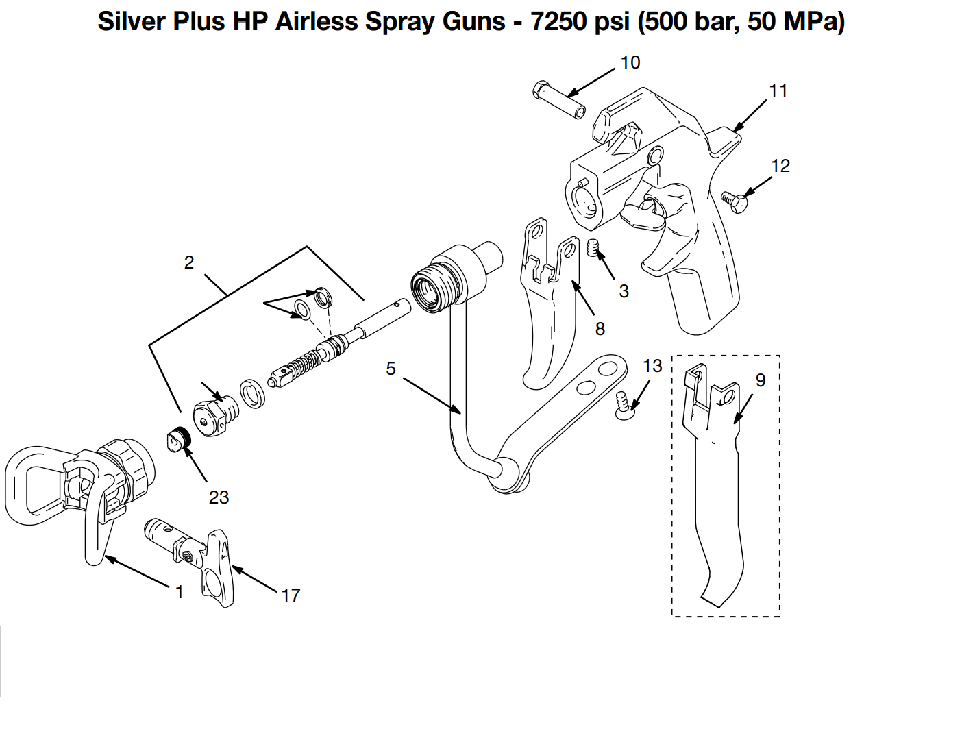 Graco Silver Plus HP Airless Spray Gun