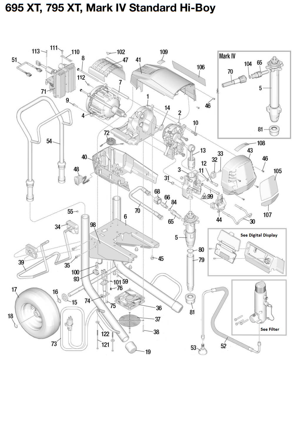 Graco 695 XT Standard Hi-Boy Electric Airless Sprayers